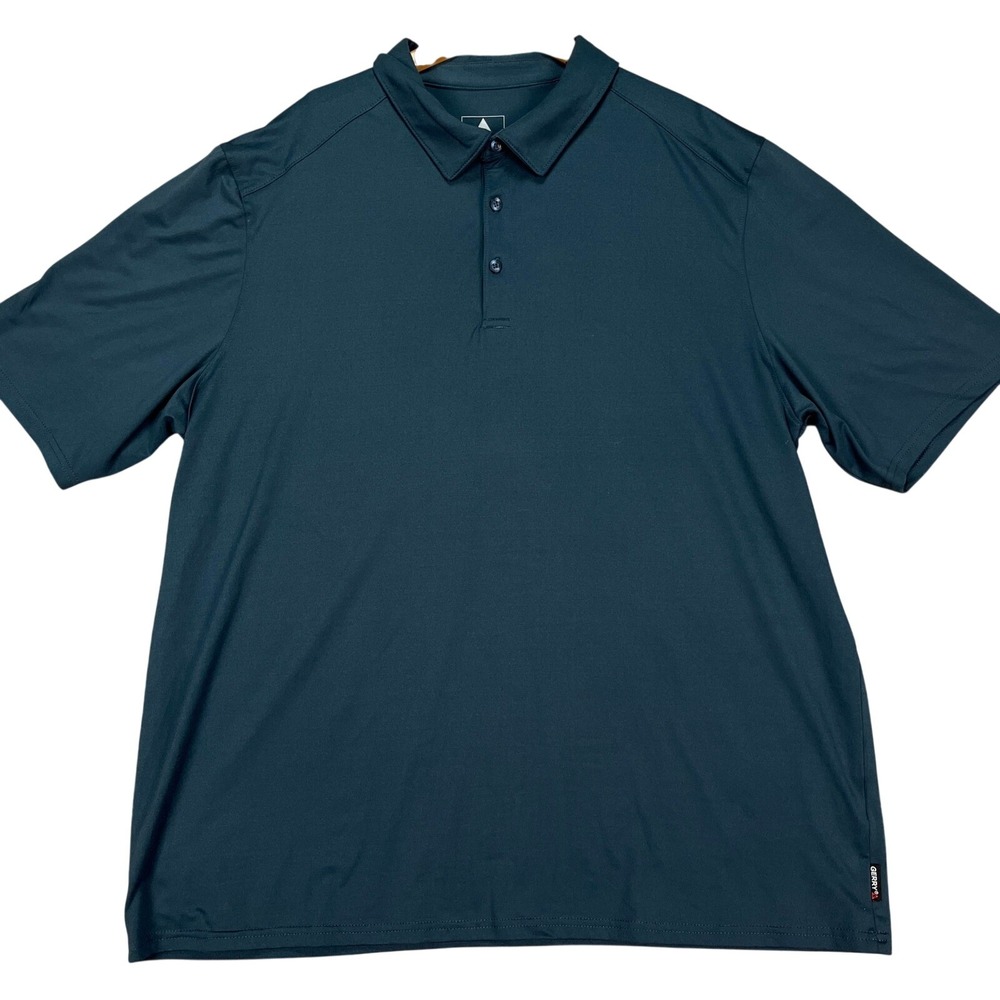 Gerry Polo Shirt Mens XXL Dark Blue Short Sleeve Golf Performance Stretch EUC